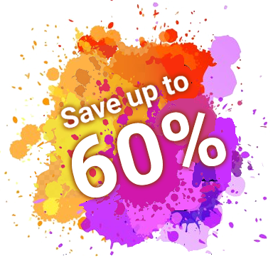 Save up to 60% on ink cartridges